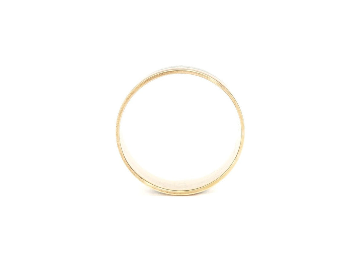 Gold Malachite and Opal Ring - Centered Inlay
