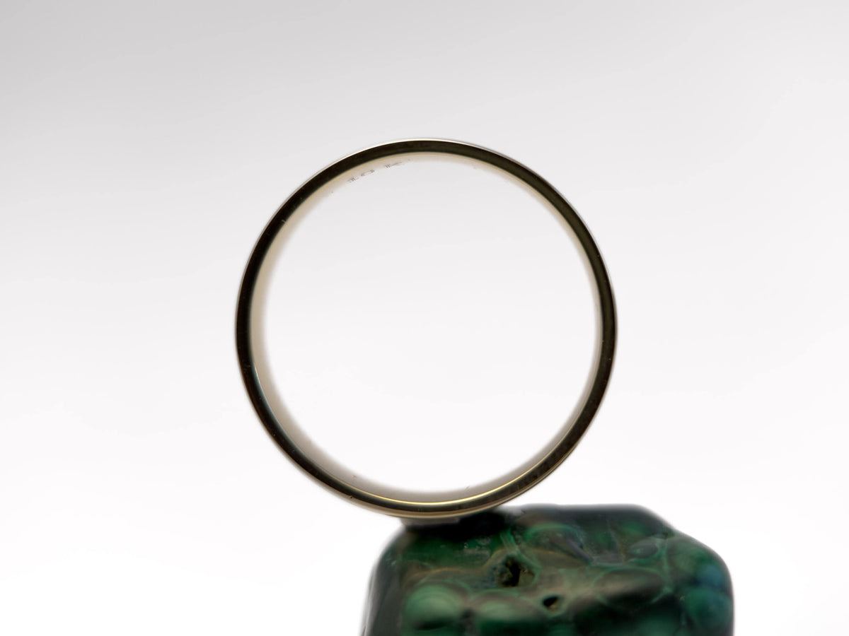 Gold Malachite Ring - Offset Inlay