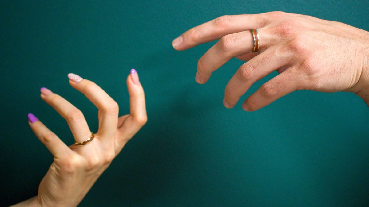Gold Jasper Ring - Centered Inlay