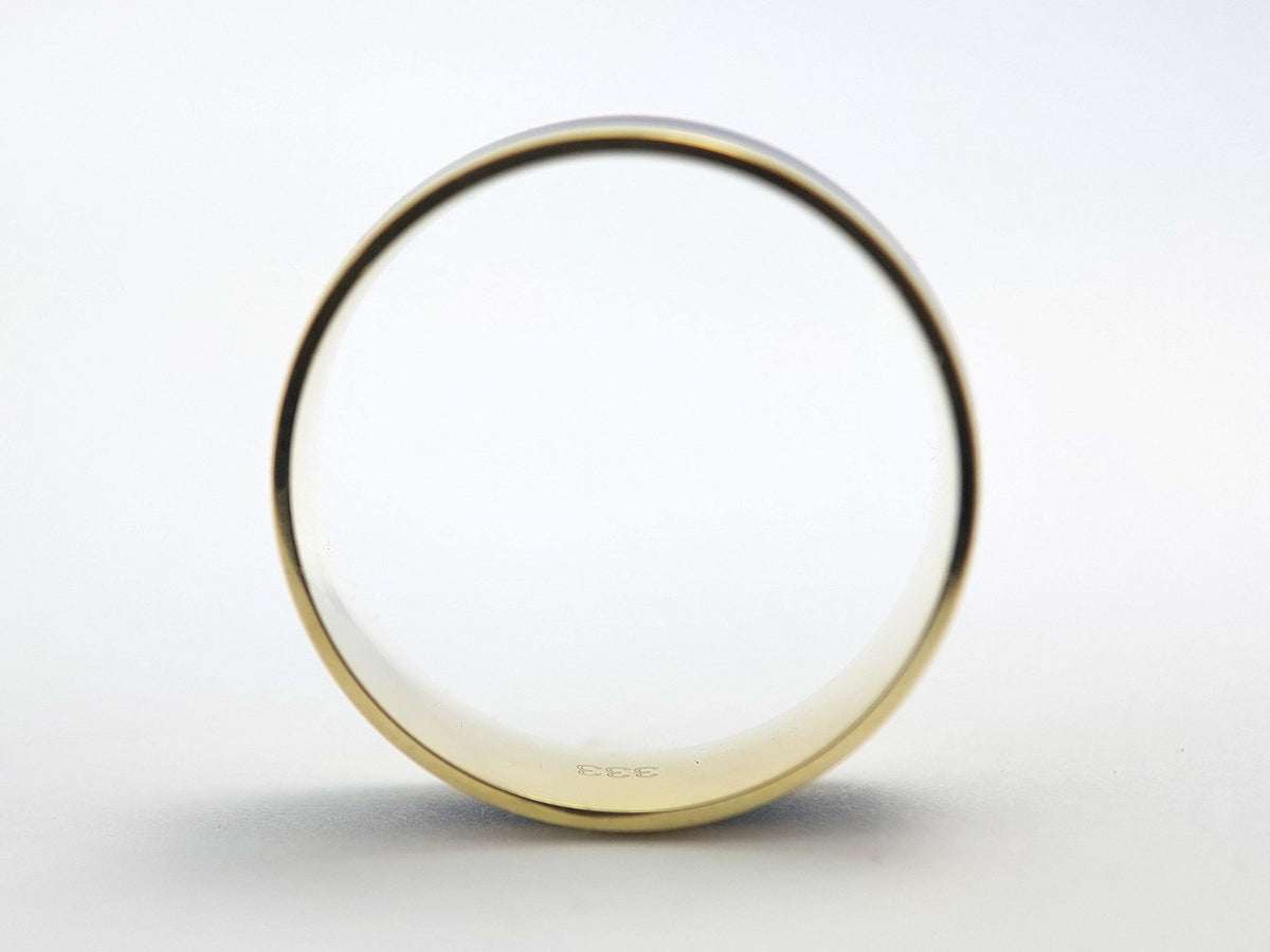 Gold Lapis Lazuli Ring - Centered Inlay