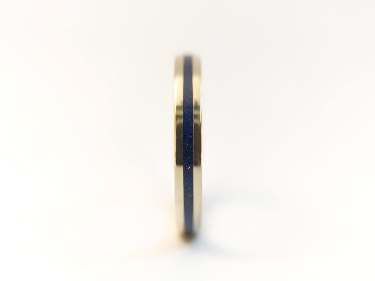 Gold Lapis Lazuli 3mm Ring