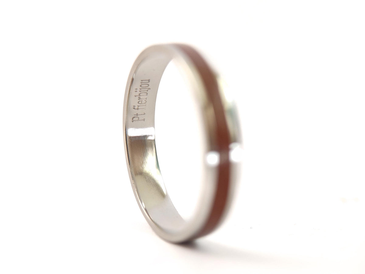 Platinum Jasper Ring - Centered Inlay