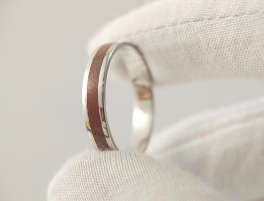 Platinum Jasper Ring - Centered Inlay