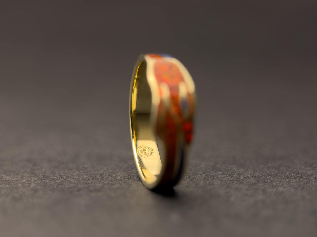 Red Ouroboros - Red Opal & Lapis Lazuli
